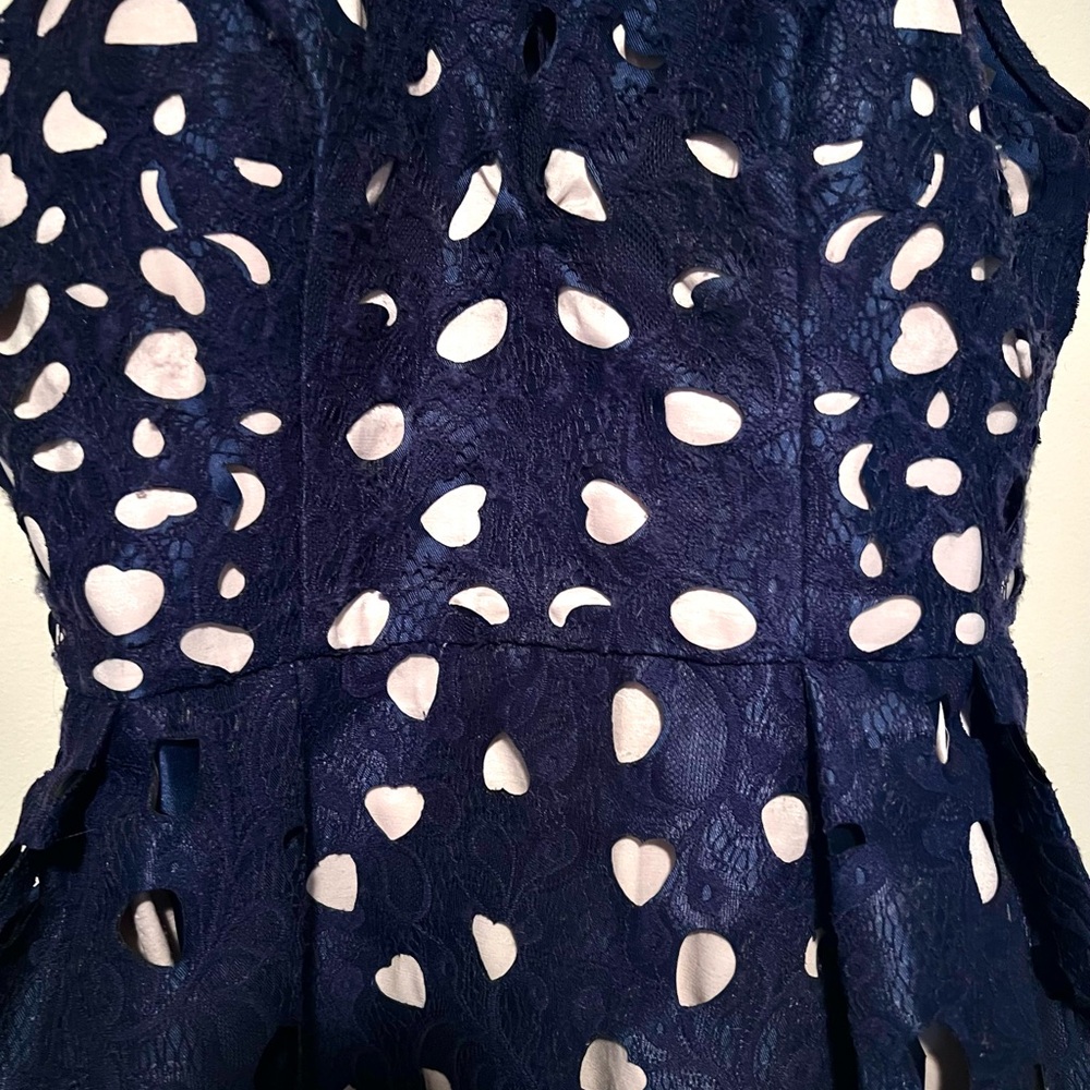 Chi Chi London Navy Blue Cutout Midi Dress - Picture 2 of 7
